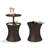 Artem Cool Bar Outdoor Patio Furniture and Side Table with 7.5 Gallon Beer and Wine Cooler Pop-up Cocktail Table 2in 1 Combo-1295984428