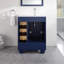24 po Yena Meuble-lavabo simple avec comptoir en quartz de Carrare et lavabo encastré en porcelaine-2006226557