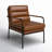 Keeley 23.5" W Top Grain Leather Armchair-1674906493