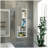 Wengue Rectangle 2-Shelf Medicine Cabinet-1207555435