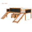 Lit mezzanine simple en bois avec deux boîtes de rangement-688408784