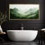 «Minimalist Green Mountains», impression sur toile encadrée surdimensionnée-111653256-111653258