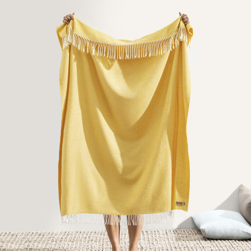 Italian Herringbone Throw Blanket, Cider