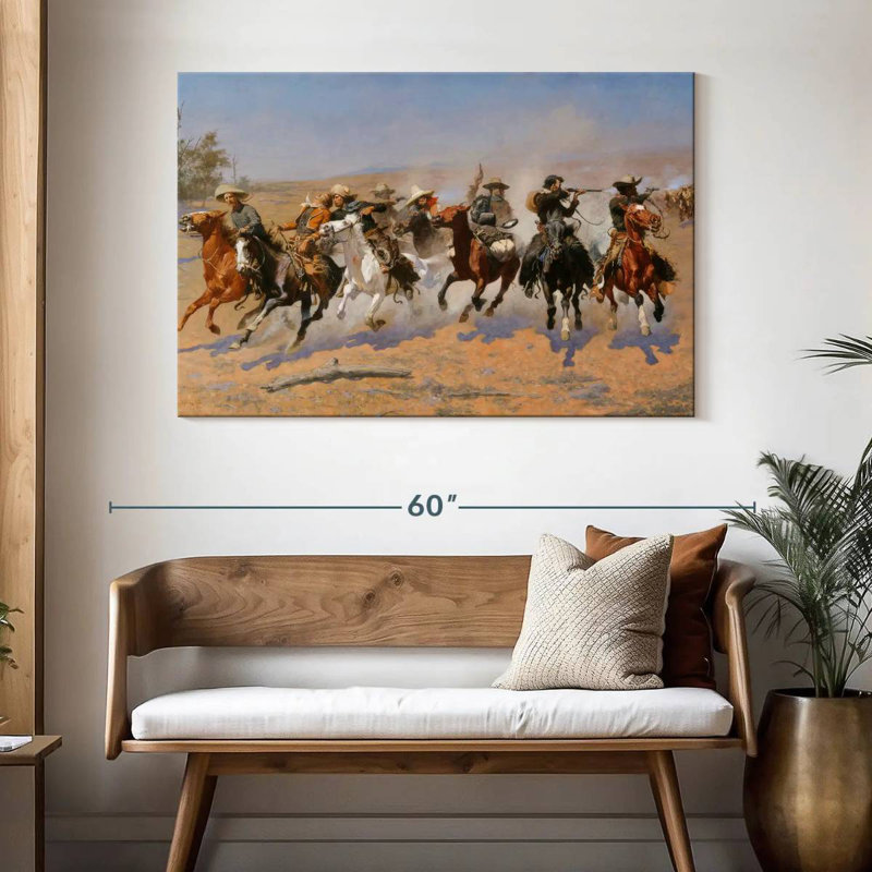 Lelar A Dash For The Timber, 32" H x 48" W