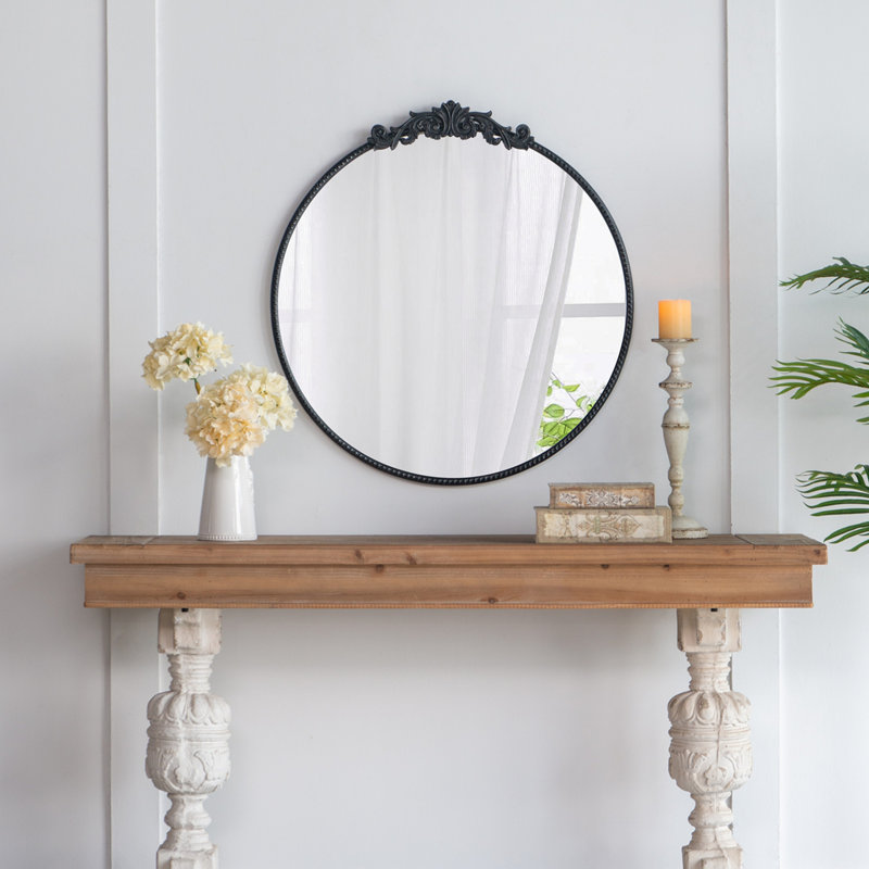 Miroir Classic Design, Noir, 38,5 po x 36 po