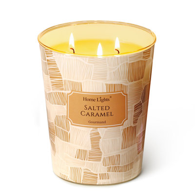 Salted Caramel | Homelights 3-Wick- 34Oz Soy Wax Long-Lasting Scented Candles