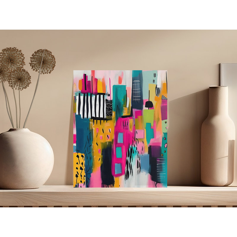 Abstract Cityscape Wall Art, Building Art, Modern Art Print, Home Decor, Living Room Art, Wrapped Canvas Wall Art, Home Lovers