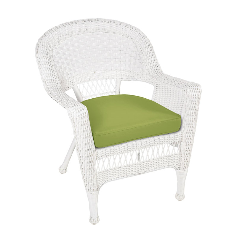 Arliss Steel Outdoor Lounge Chair, White, Green