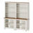 Sideboard Cabinet With Bar Hutch, Buffet Cabinet With Glass Doors And 3 Tier Shelve, 68''-1802858690