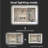 Frameless Bathroom Vanity Mirror with Front and Back LED Lighted, Defogging Dimmable Wall Mirror-424920216