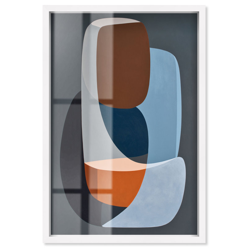 Tableau sous verre Terrestrial Shift II par Art Remedy, cadre blanc, 10 x 15, H 16 po x l 11 po, Cadre blanc