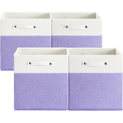 13x13" Collapsible Linen Storage Bins With Handles