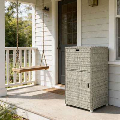 Armoire de rangement pour piscine extérieure avec porte-serviettes et tiroir