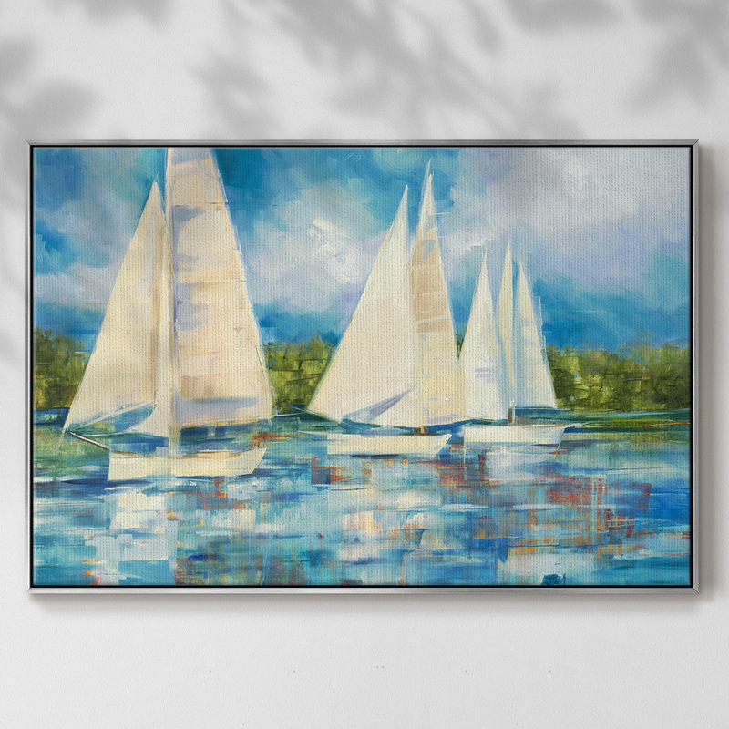 Voile transparente encadrée sur toile, H 27 po x l 41 po x P 2 po, Argent