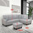 Straton 3 - Piece L-Shaped Modular Living Room Sectional Sofa with Ottoman-2014301448-2014301455