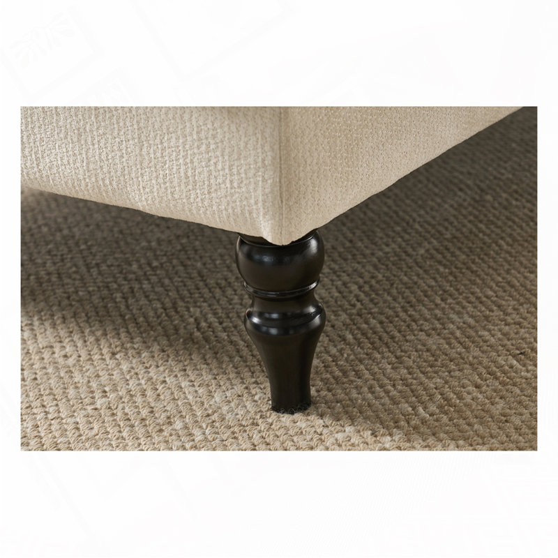 Chaise longue d'intérieur rembourrée, Blanc