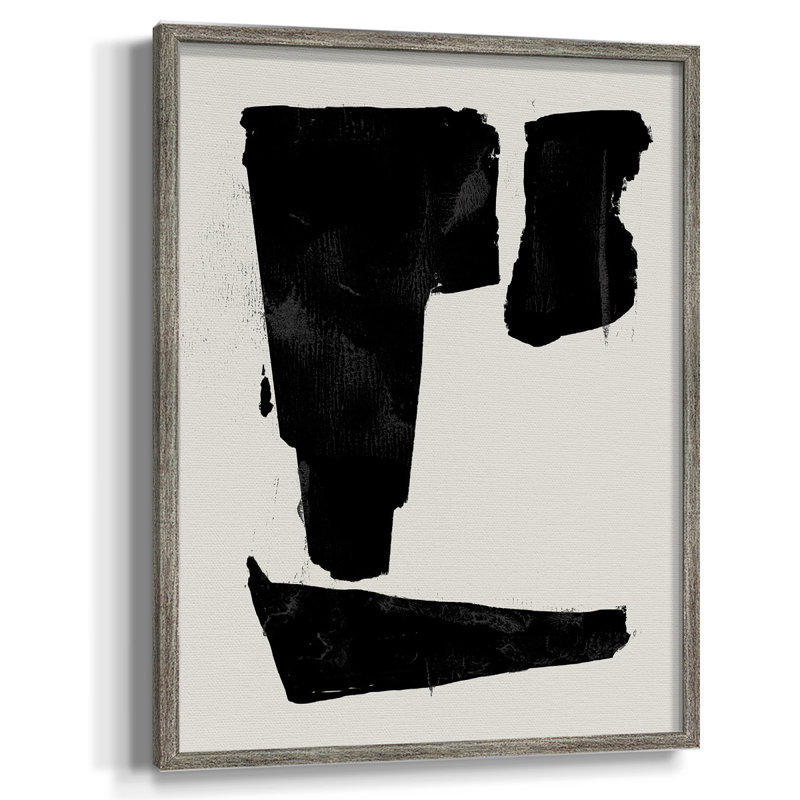 Triple Block Print I Framed Print - Solid Wood, 15" H x 12" W