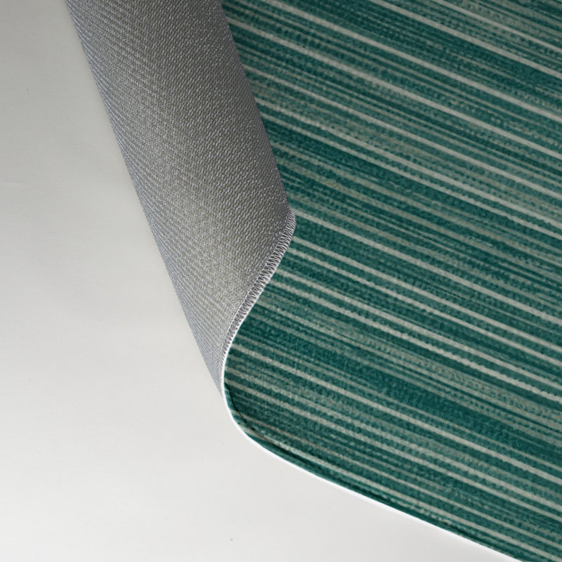 Tapis intérieur / extérieur bleu HorizontalStripes, Rectangulaire 3 pi x 5 pi