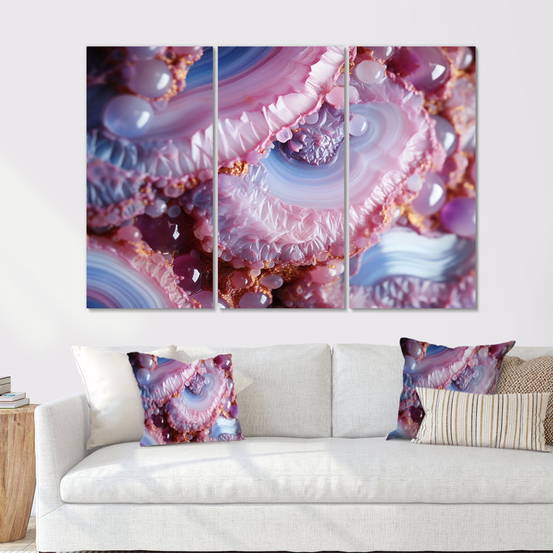 Maximo - Ensemble de décoration murale en marbre, Toile tendue, H 40 po x l 60 po x P 1 po