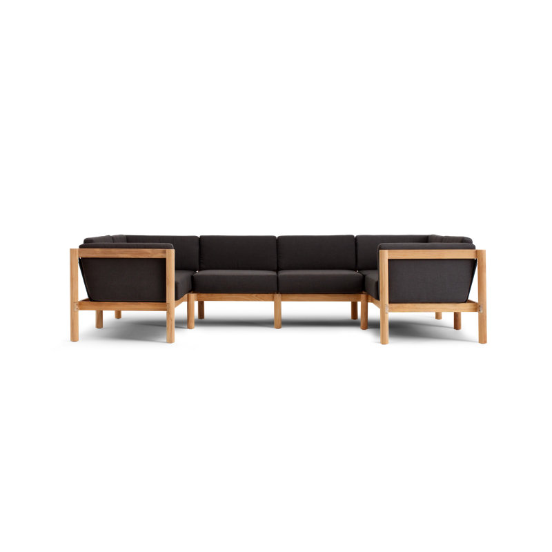 Haven 116'' Wide Patio Sectional with Sunbrella® Cushions, Sunbrella Coal
