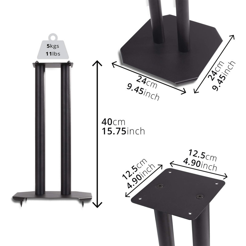 Pair Of Speaker Stands - Weighable With Sand