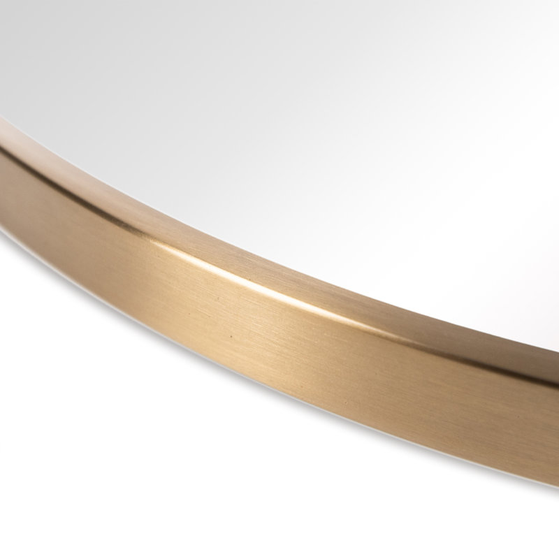 Chaya Metal Oval Wall Mirror, Brass, 91.4cm H x 55.9cm W
