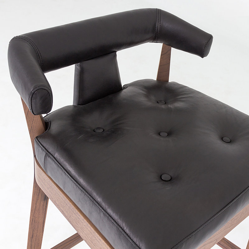 Moderno Stool, Black, Bar Stool (31" Seat Height)