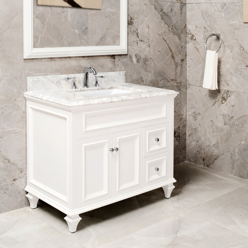 Ensemble de meuble-lavabo simple 36 po Monteiro, Blanc