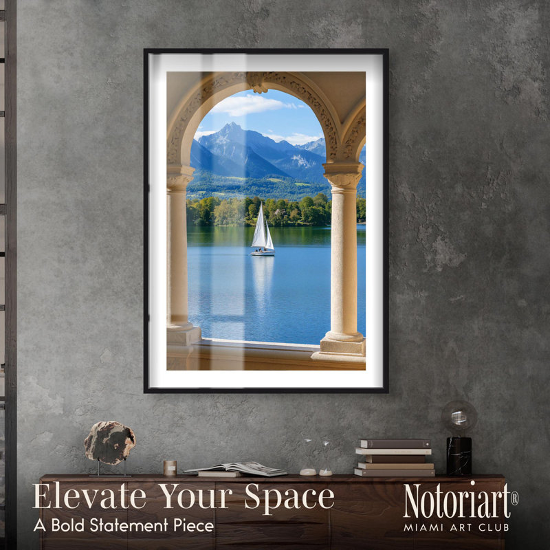 «Window to Nature Shadowbox Print Travel Art Prints» par Notoriart, H 55 po x l 37 po, Noir