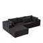Ensemble de canapé modulaire rembourré en chenille moderne modulaire en L de 108 pouces avec 6 coussins-989846986-989846985