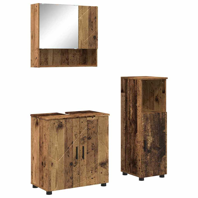 Bathroom Storage Furniture Set, Old Wood