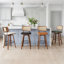 Swivel Upholstered Velvet Bar Stool with Solid Wood Frame-471004246-471004247-471004250