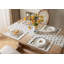 Ensembles de table bohèmes, pour la décoration de table à manger, napperons en tissu tissé pour une cuisine rustique de style campagnard, napperons en coton, ensemble de 6, (noir)