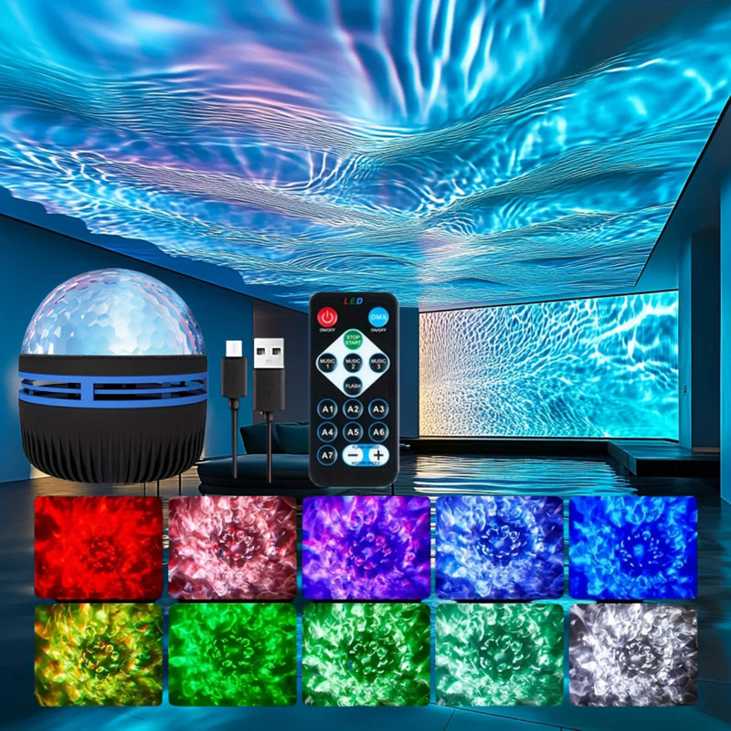 Projecteur avec télécommande Ocean Wave