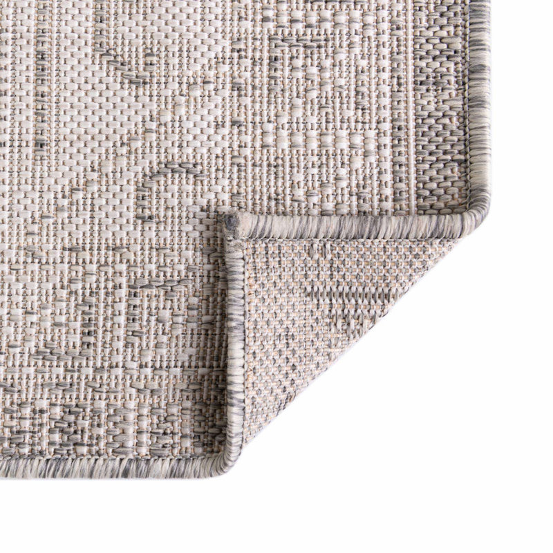 Tapis intérieur / extérieur naturel Arletha Southwestern, Rectangle de 10 pi x 14 pi