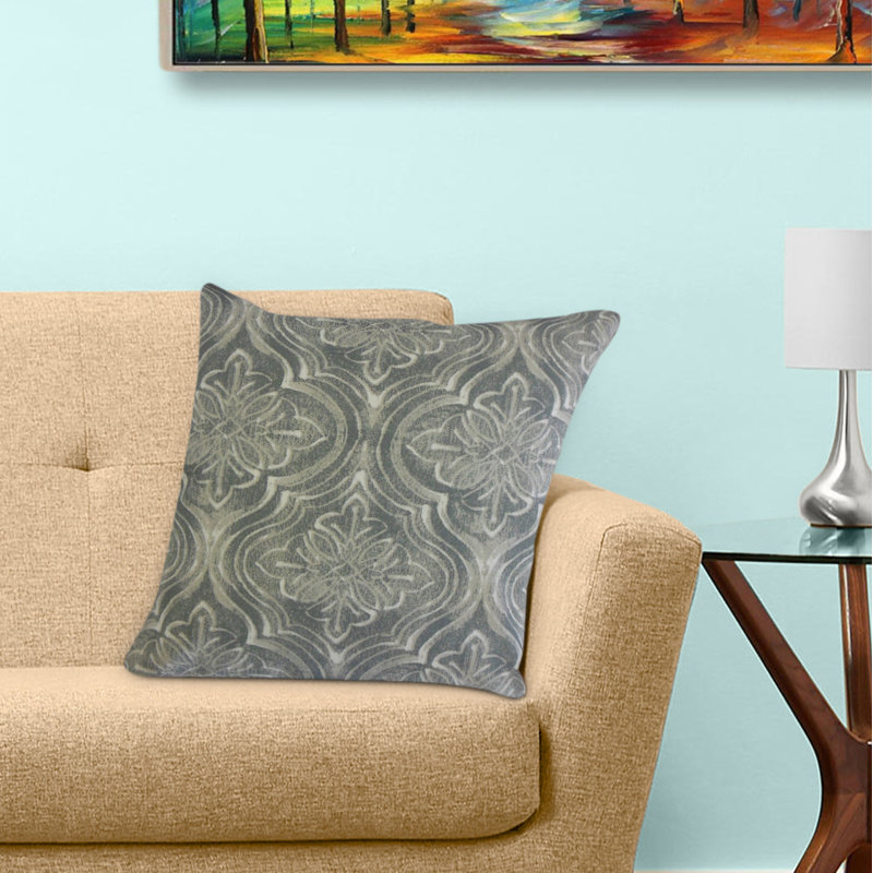 Coussin Quilla, 18 po x 18 po, Coussin décoratif, Gris