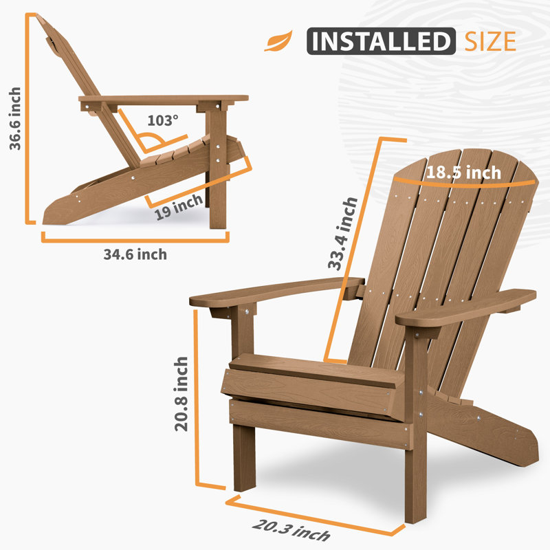 Evija Outdoor Adirondack Chair, Teak
