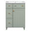 Armoire de meuble-lavabo 24 po avec lavabo en céramique, 2 tiroirs, 1 porte-1426227253