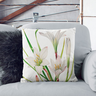 Atamasco Lily Square Throw Cushion