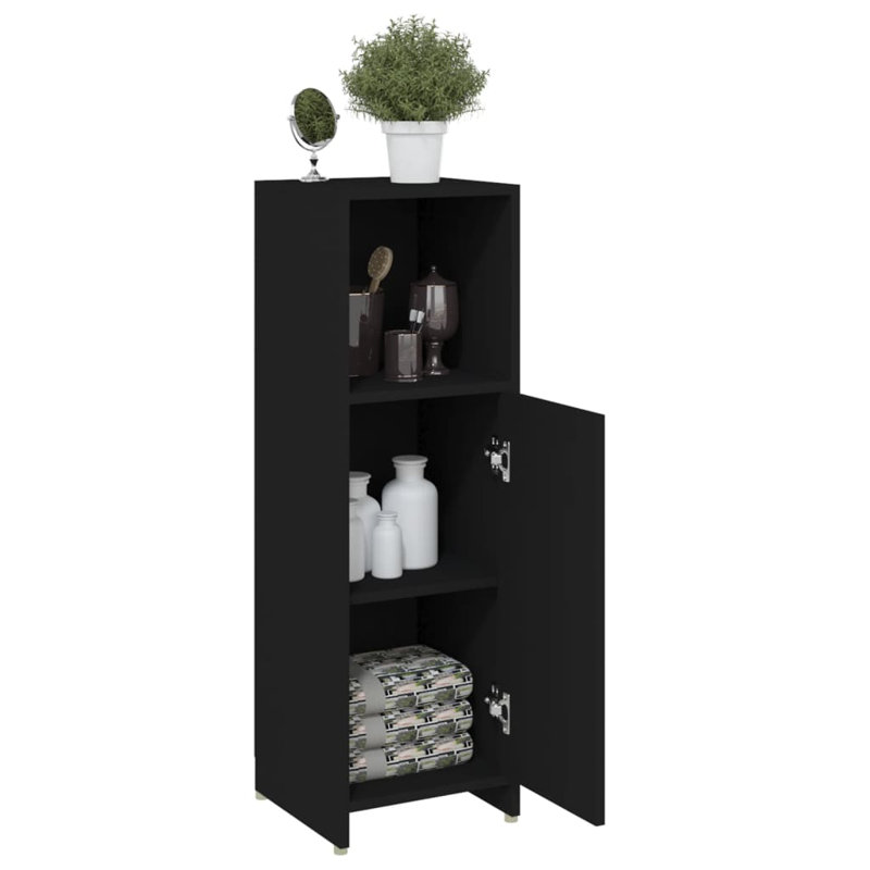 Avroham Bathroom Cabinet, Black