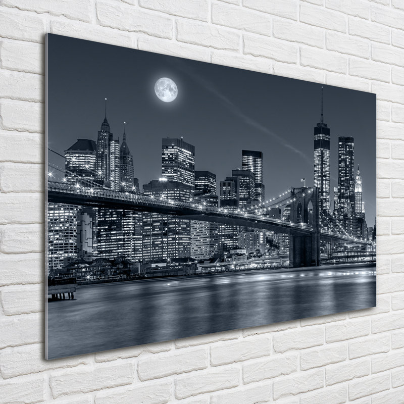 Manhattan New York - No Frame Print on Glass