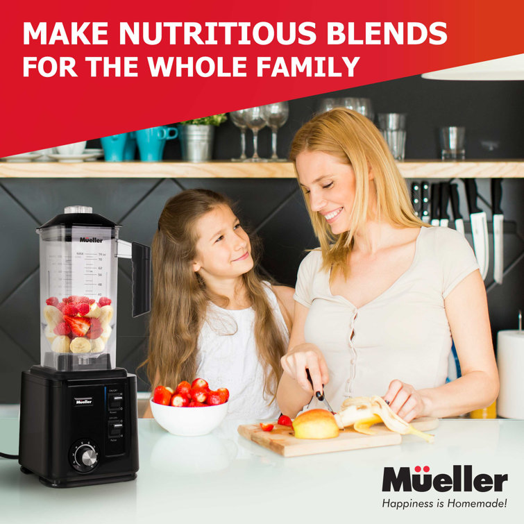 Mueller Personal Blender for Shakes and Smoothies with 15 Oz Travel Cup and  Lid