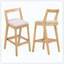 Ensemble de 2 tabourets d'intérieur avec revêtement de finition naturelle pour un usage domestique-1473217925