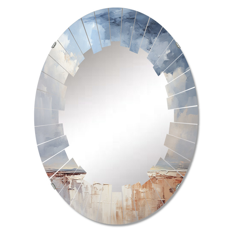 Miroir mural Beyman - Paysages ovale, 30 po x 20 po