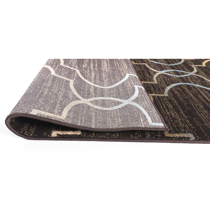 Tapis brun / bleu Edgar, Rectangle 2 pi 2 po x 3 pi
