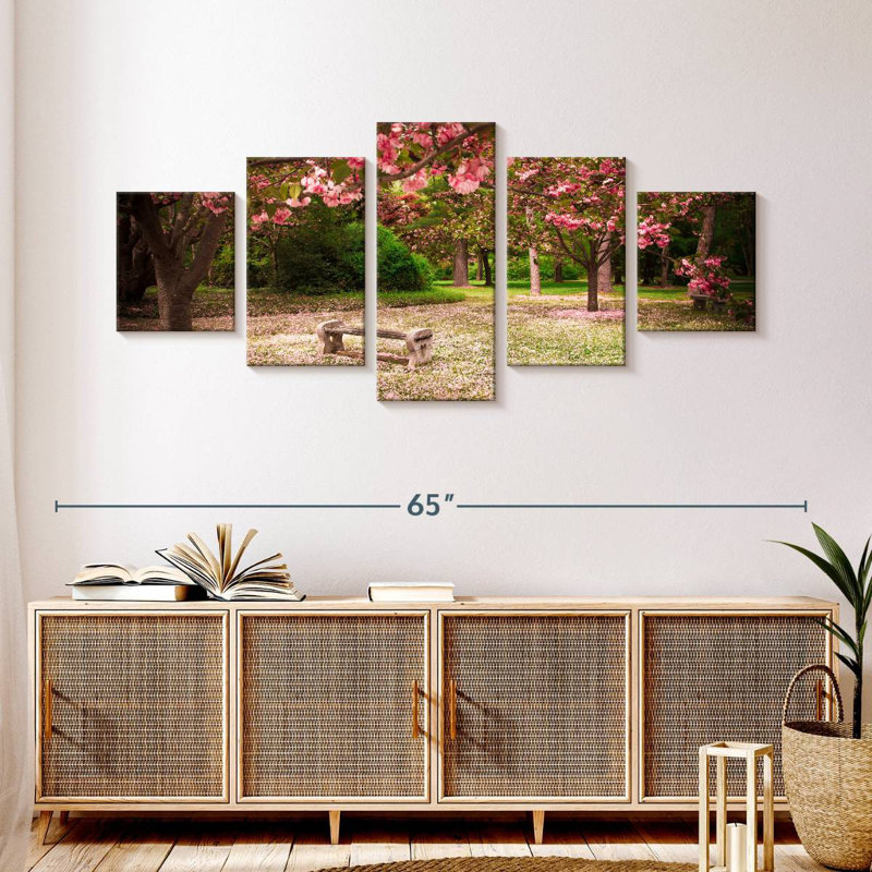 Banc Cherry Blossom, H 24 po x l 55 po