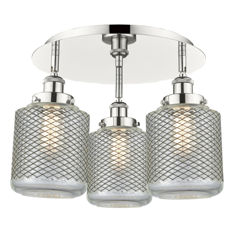 Plafonnier encastré Edison, Nickel poli