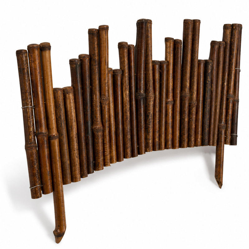 Bordure en bambou noir naturel 0,65 pi * 2 pi