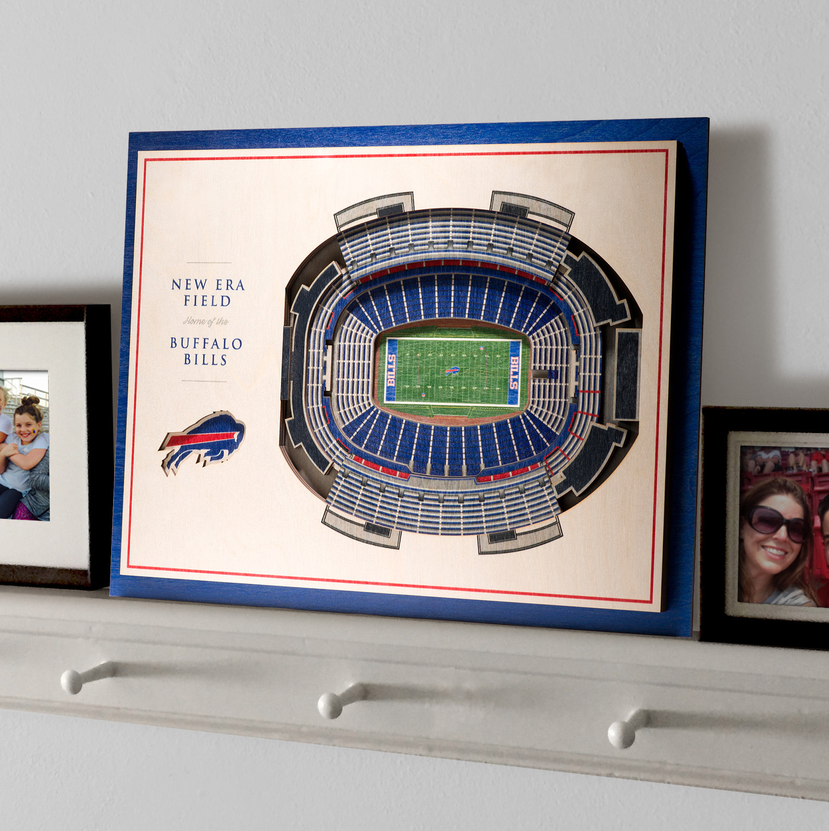 Buffalo Bills NFL StadiumView Layered Wood Christmas Ornament