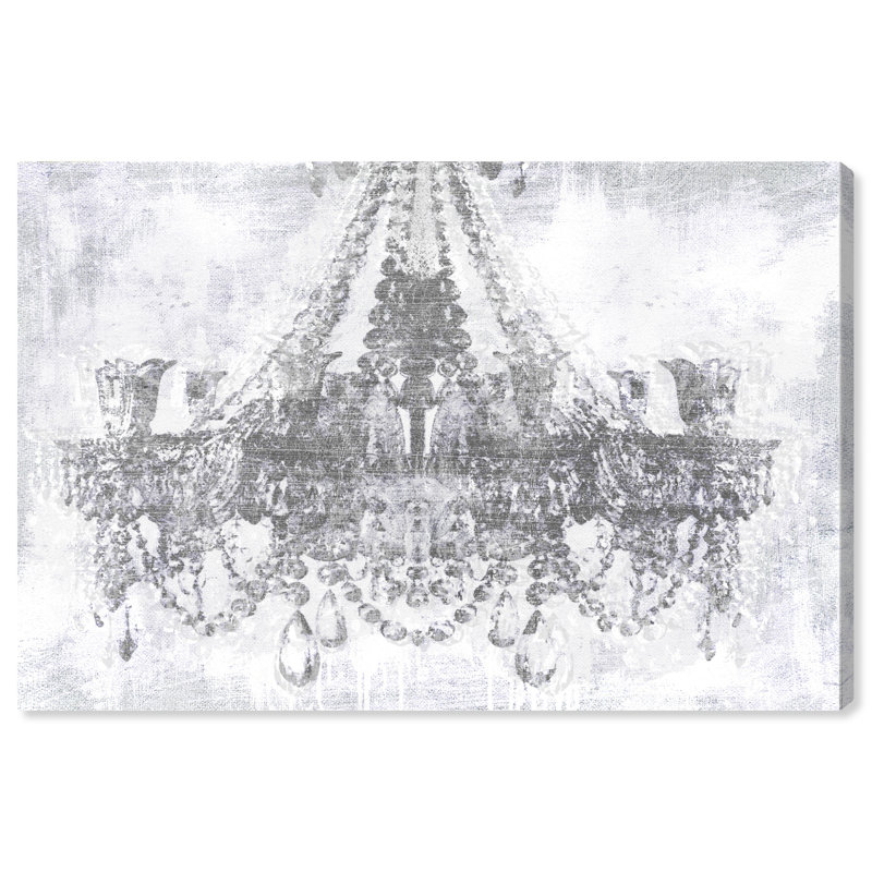 Diamants argentés - Impression sur toile, H 16 po x l 24 po, Toile tendue